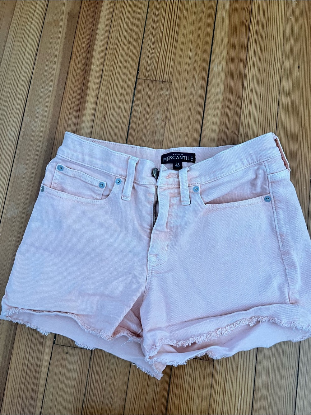 J. Crew Pale Pink Denim Cutoff Shorts